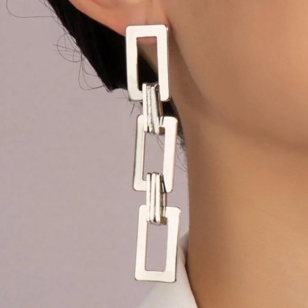 Geometric Square Earrings
